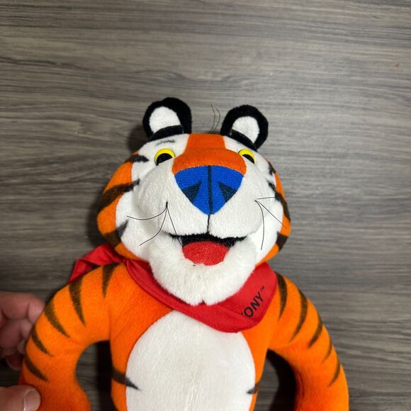 Tony the Tiger 1991 Plush Stuffed Animal Toy Kellogg's Frosted Flakes Doll 1993 - Picture 3 of 6